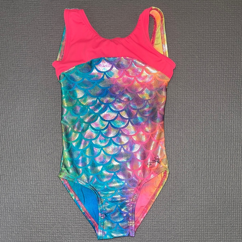 Pink Mermaid Leotard Child Medium